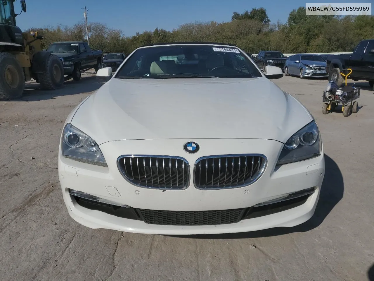 2015 BMW 640 I VIN: WBALW7C55FD595969 Lot: 75105444