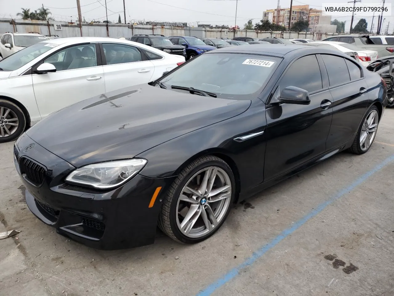 2015 BMW 650 I Gran Coupe VIN: WBA6B2C59FD799296 Lot: 76727214