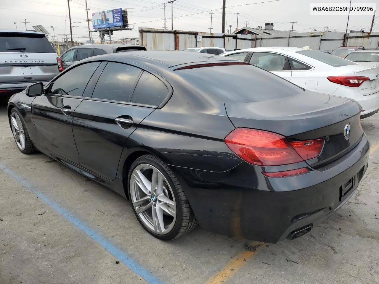 2015 BMW 650 I Gran Coupe VIN: WBA6B2C59FD799296 Lot: 76727214