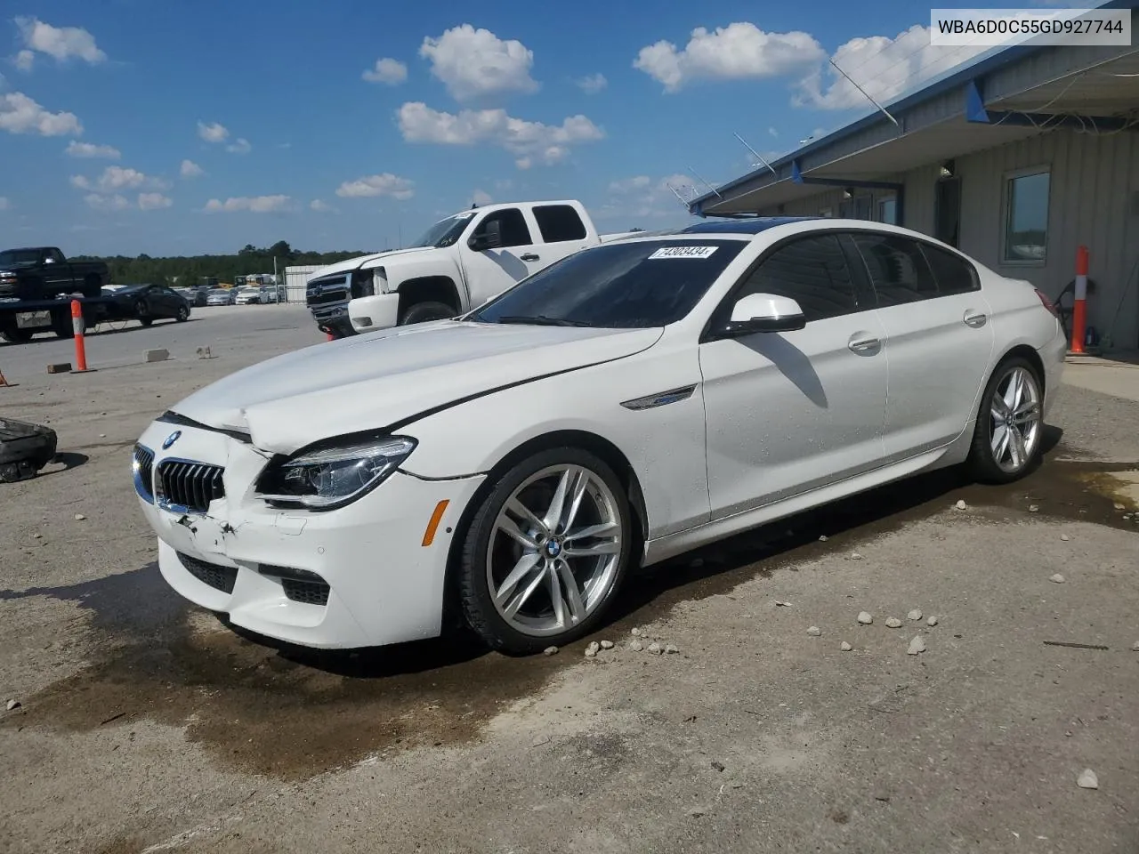 2016 BMW 640 I Gran Coupe VIN: WBA6D0C55GD927744 Lot: 74303434