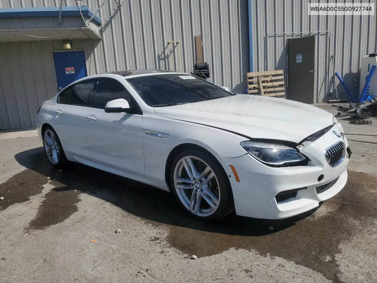 2016 BMW 640 I Gran Coupe VIN: WBA6D0C55GD927744 Lot: 74303434