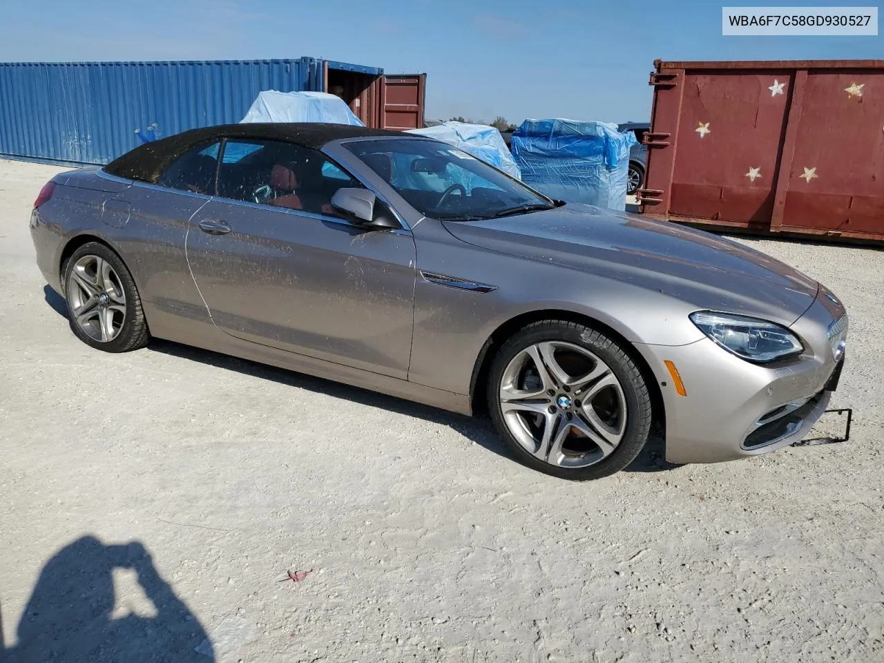 2016 BMW 650 Xi VIN: WBA6F7C58GD930527 Lot: 75090894