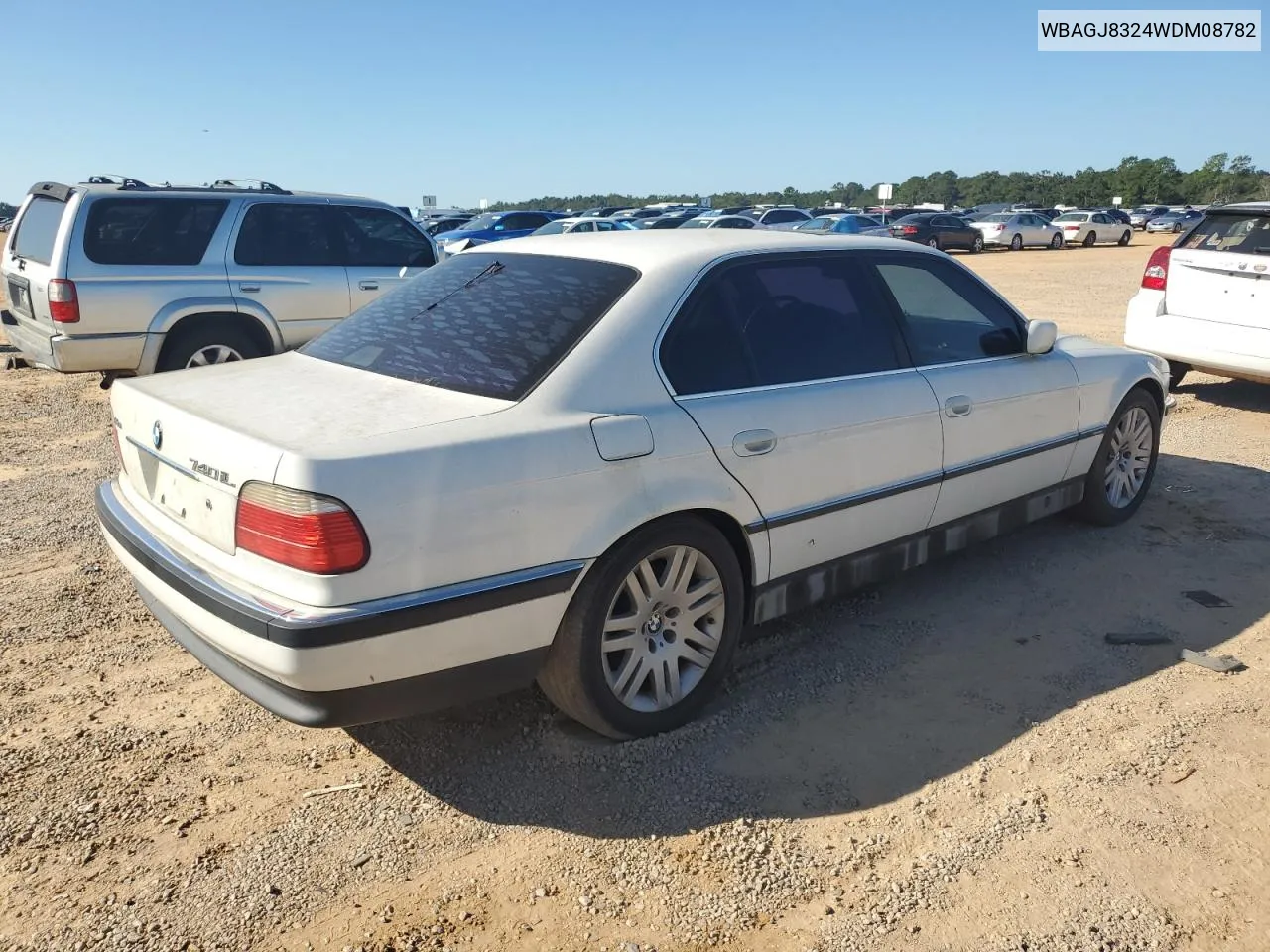 1998 BMW 740 Il VIN: WBAGJ8324WDM08782 Lot: 74061994