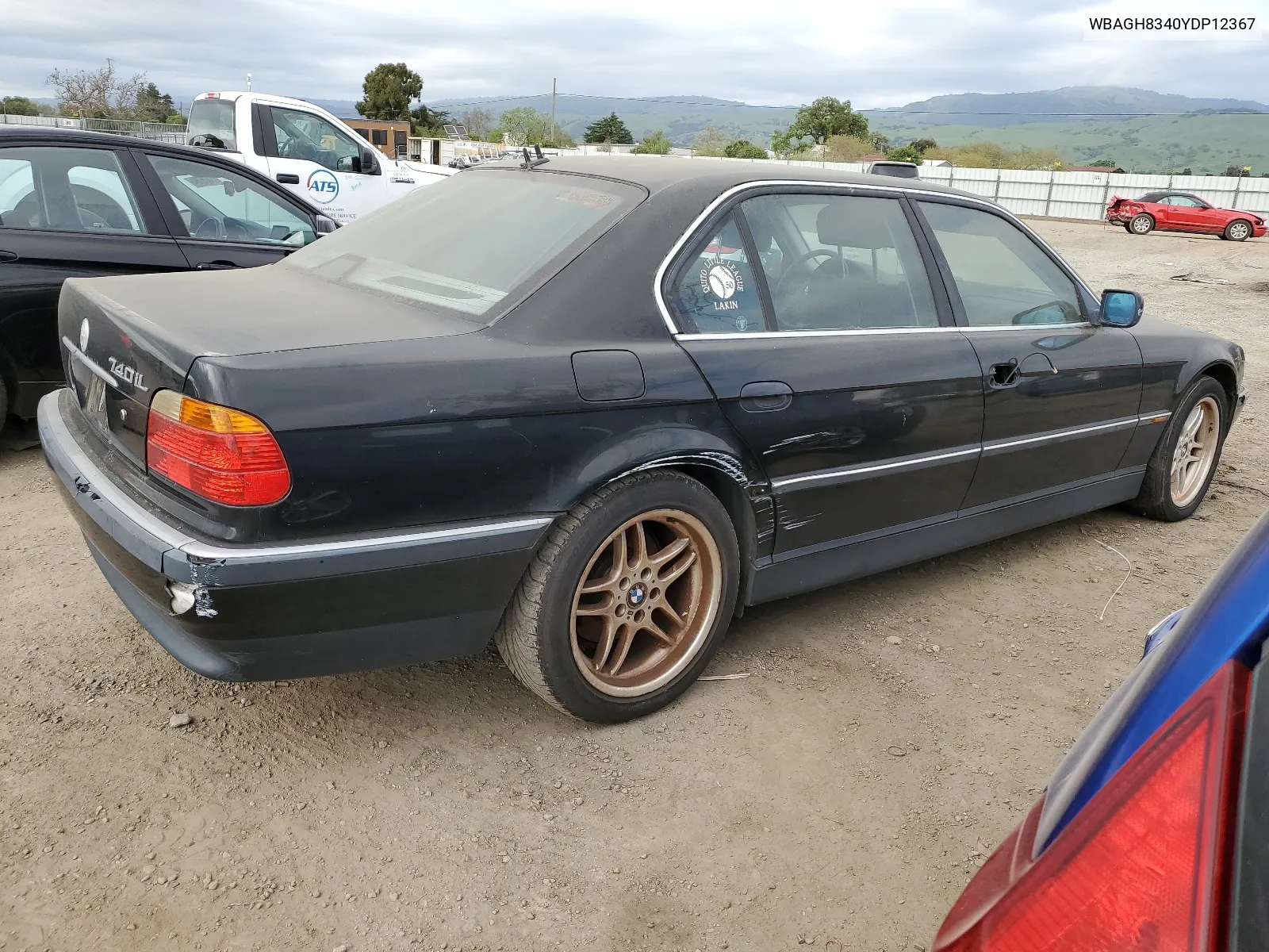 WBAGH8340YDP12367 2000 BMW 740 Il