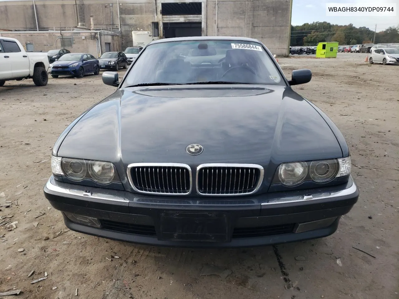 2000 BMW 740 Il VIN: WBAGH8340YDP09744 Lot: 75586844