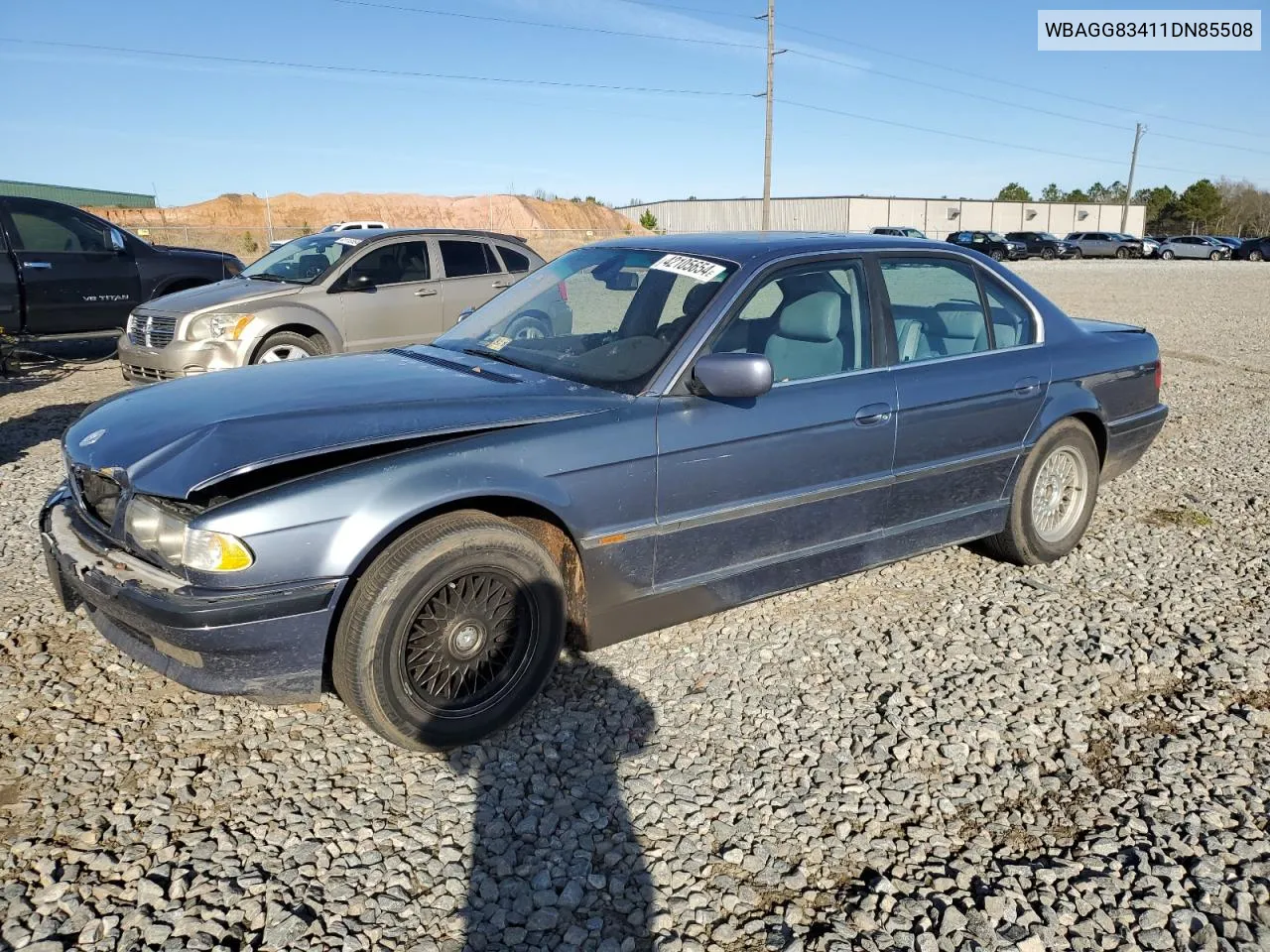 2001 BMW 740 I Automatic VIN: WBAGG83411DN85508 Lot: 42105654