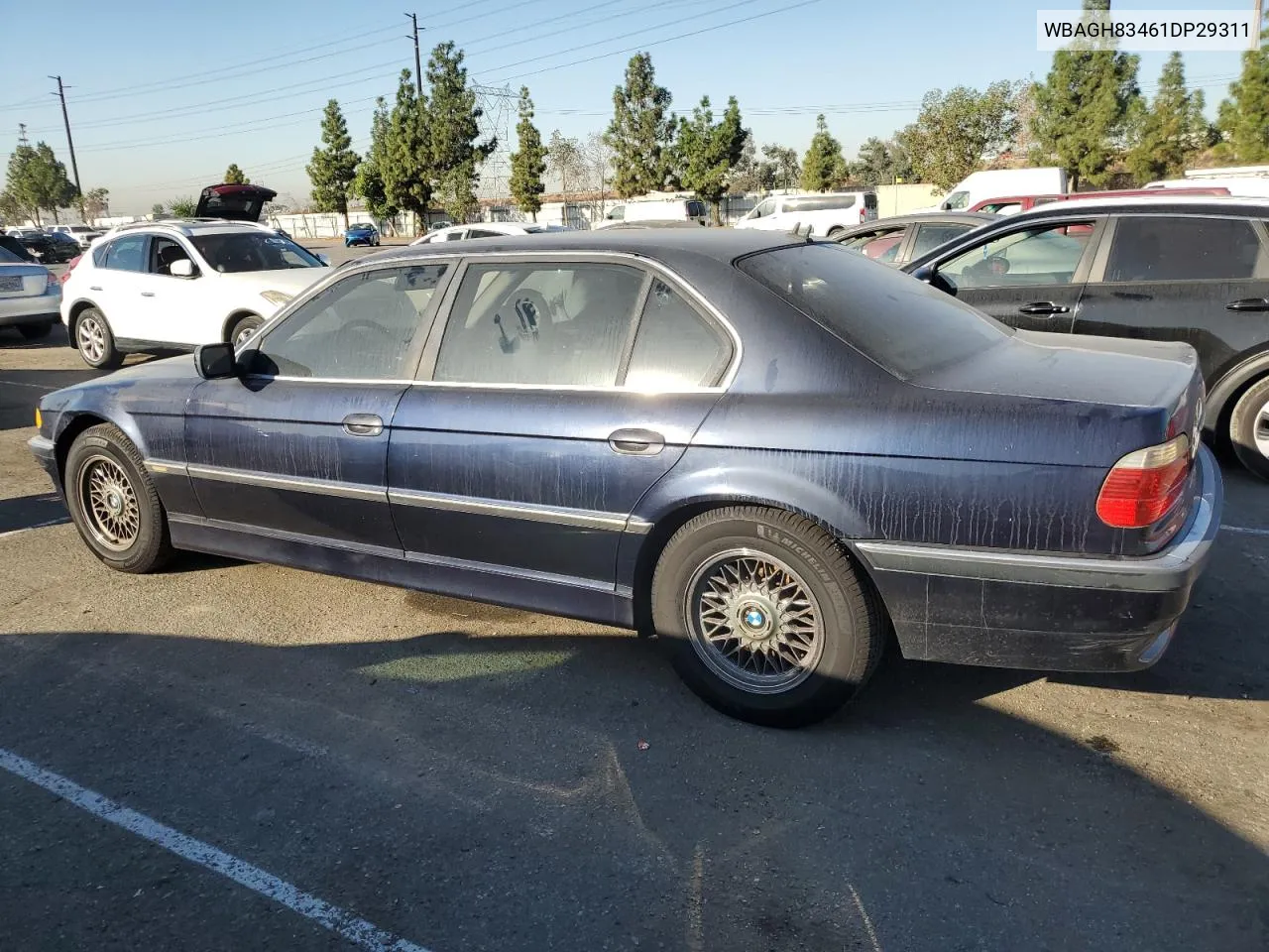 2001 BMW 740 Il VIN: WBAGH83461DP29311 Lot: 75264604