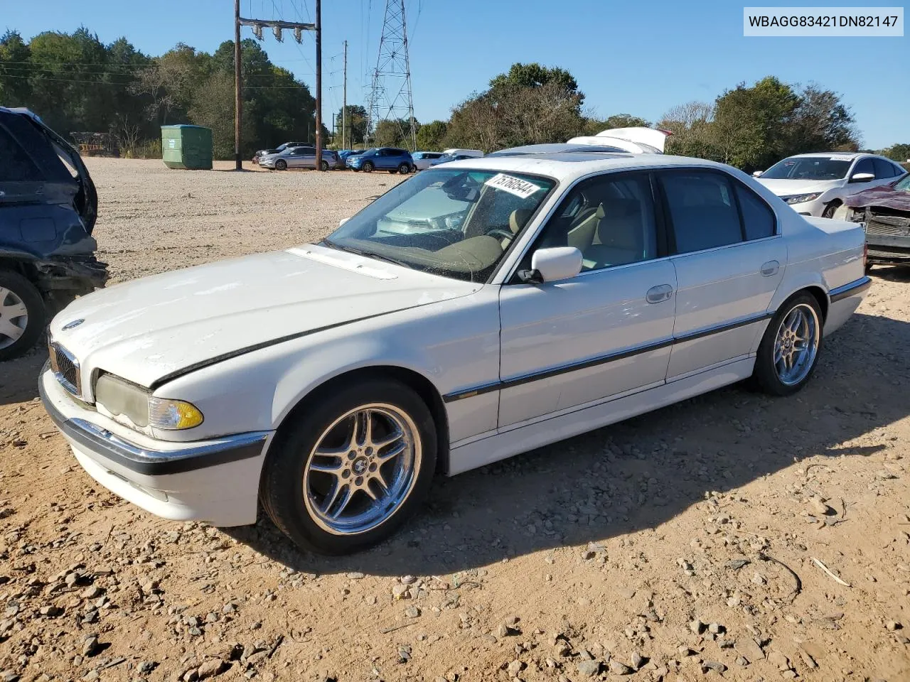 2001 BMW 740 I Automatic VIN: WBAGG83421DN82147 Lot: 75760544