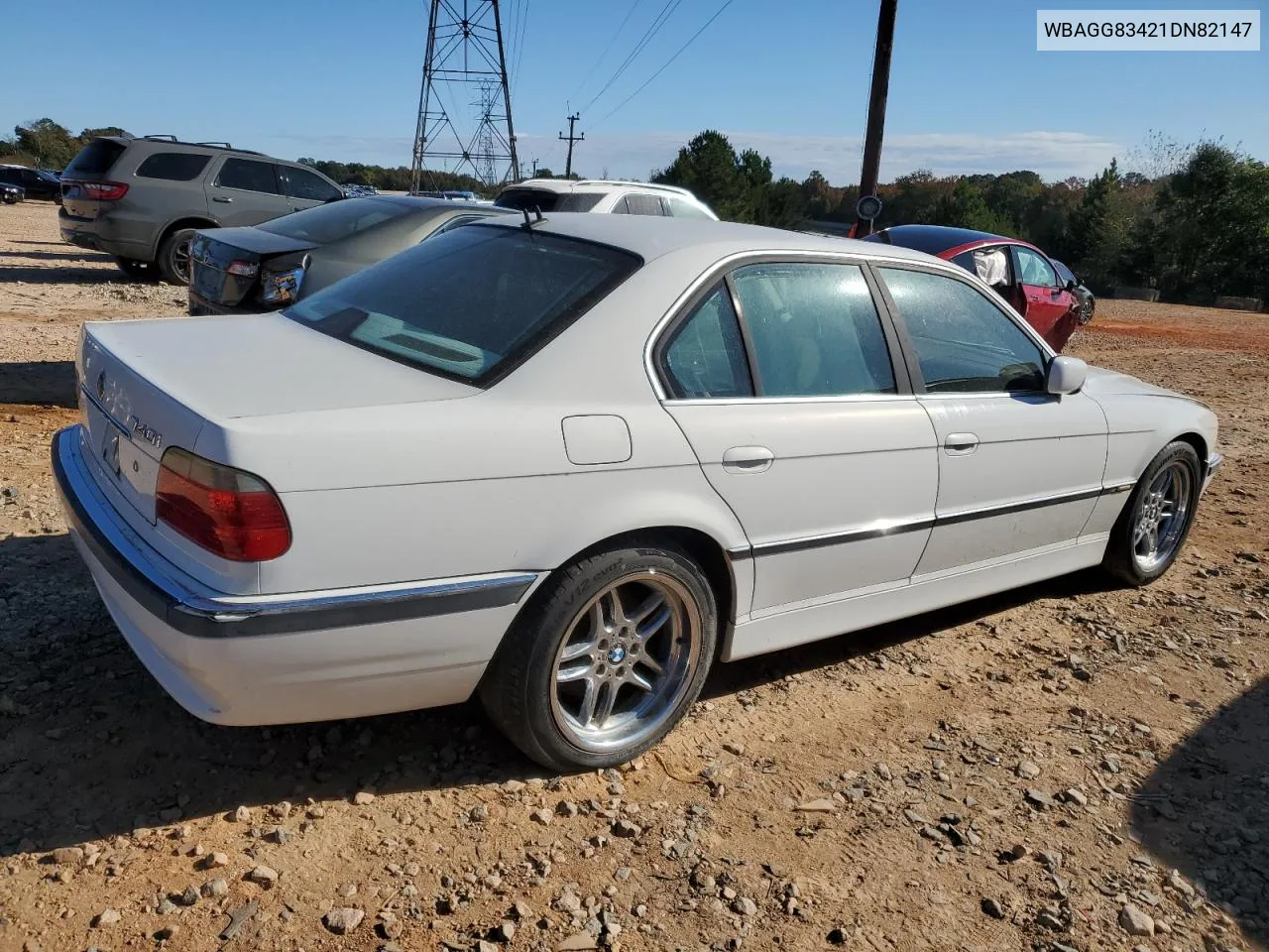 2001 BMW 740 I Automatic VIN: WBAGG83421DN82147 Lot: 75760544