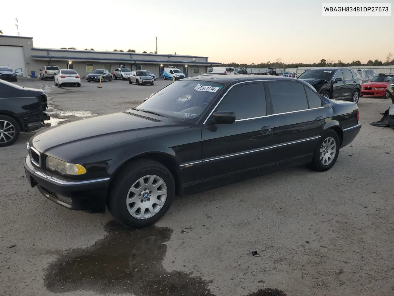 2001 BMW 740 Il VIN: WBAGH83481DP27673 Lot: 75961134