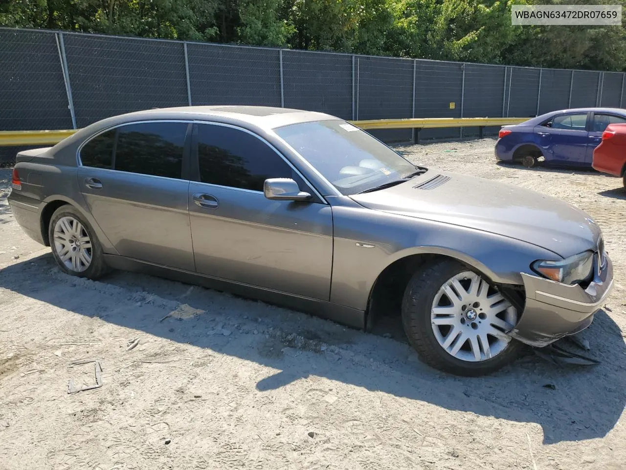 2002 BMW 745 Li VIN: WBAGN63472DR07659 Lot: 60600554