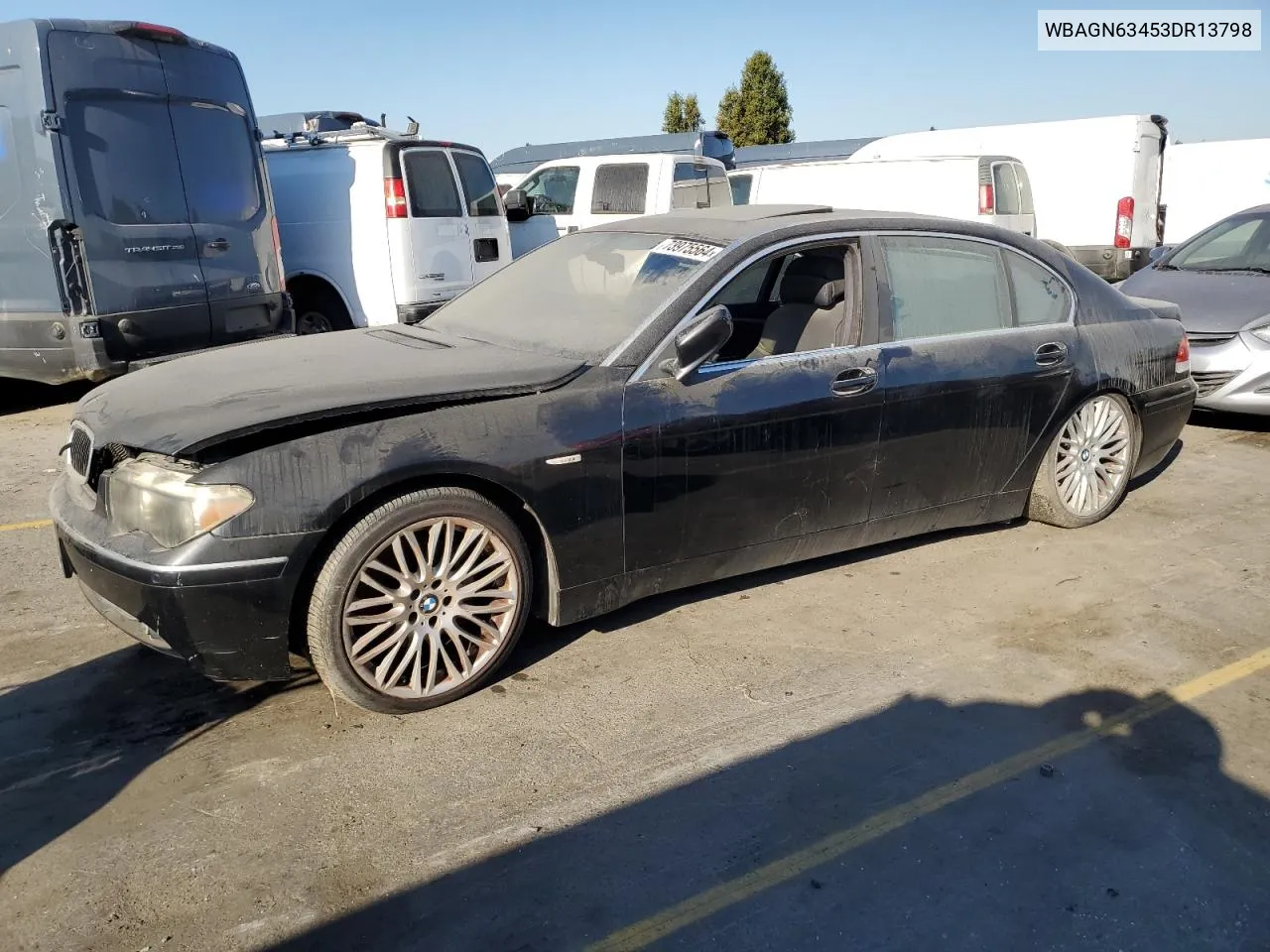 2003 BMW 745 Li VIN: WBAGN63453DR13798 Lot: 73981844