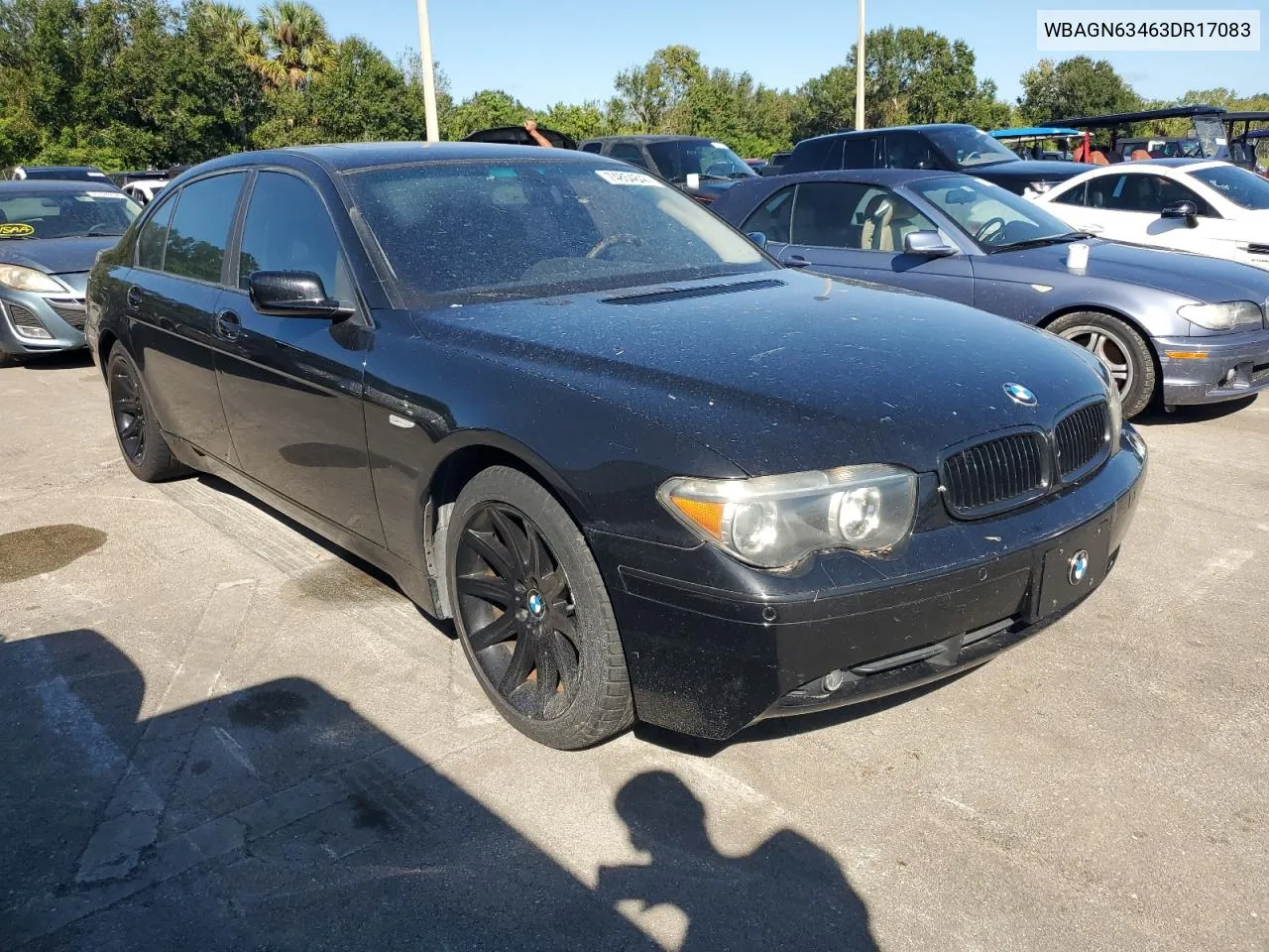 2003 BMW 745 Li VIN: WBAGN63463DR17083 Lot: 74854844