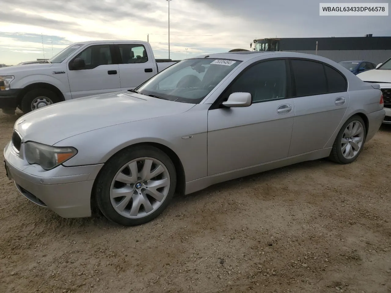 2003 BMW 745 I VIN: WBAGL63433DP66578 Lot: 75335464