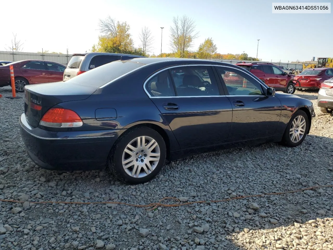 2004 BMW 745 Li VIN: WBAGN63414DS51056 Lot: 75482784