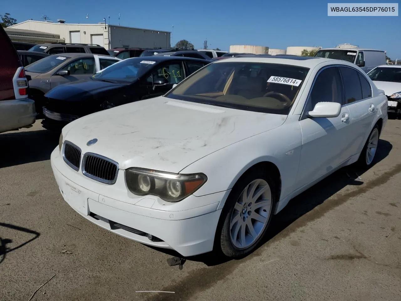 2005 BMW 745 I VIN: WBAGL63545DP76015 Lot: 58576814