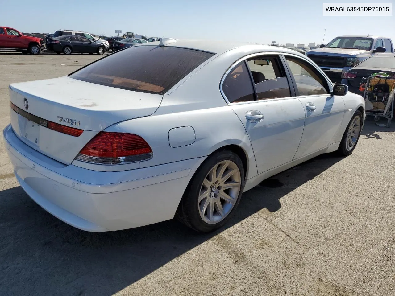 2005 BMW 745 I VIN: WBAGL63545DP76015 Lot: 58576814