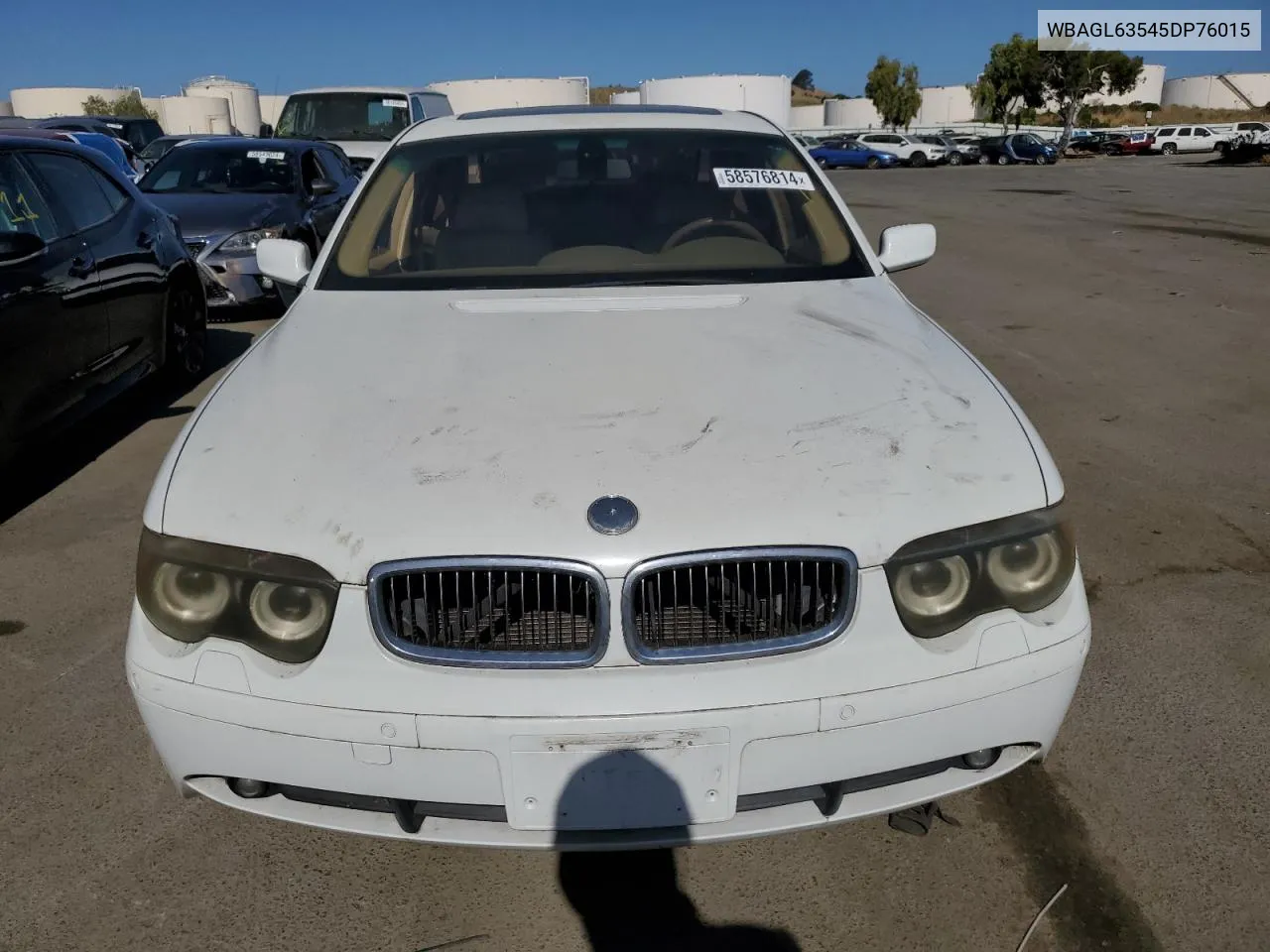 2005 BMW 745 I VIN: WBAGL63545DP76015 Lot: 58576814