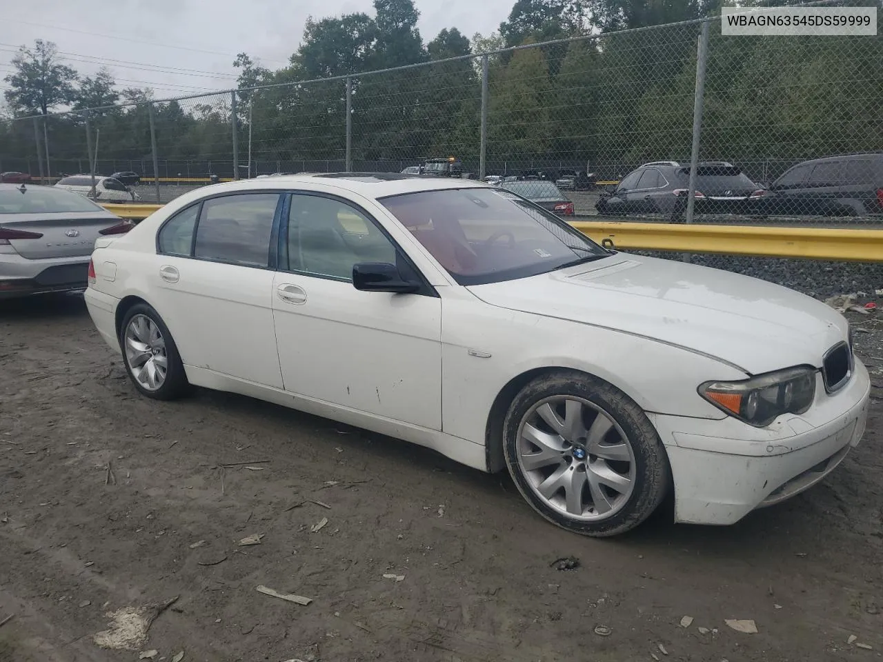 WBAGN63545DS59999 2005 BMW 745 Li