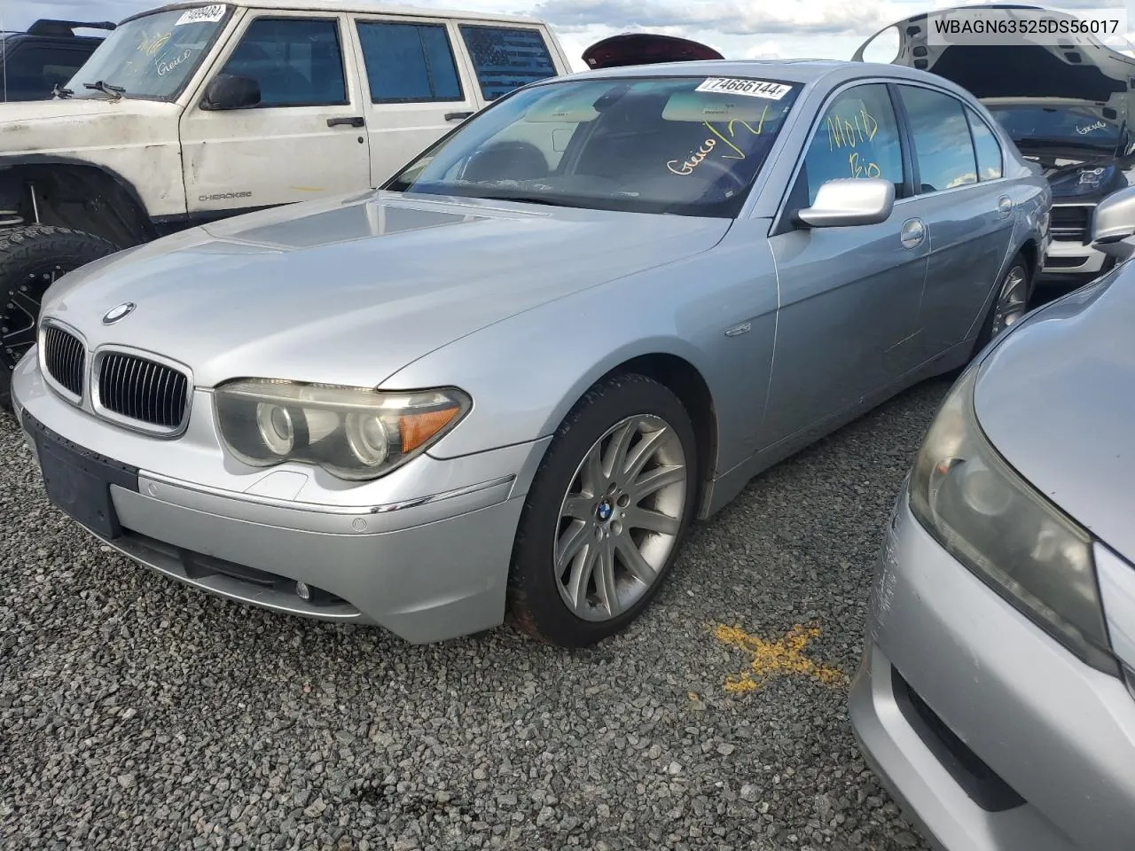 2005 BMW 745 Li VIN: WBAGN63525DS56017 Lot: 74666144