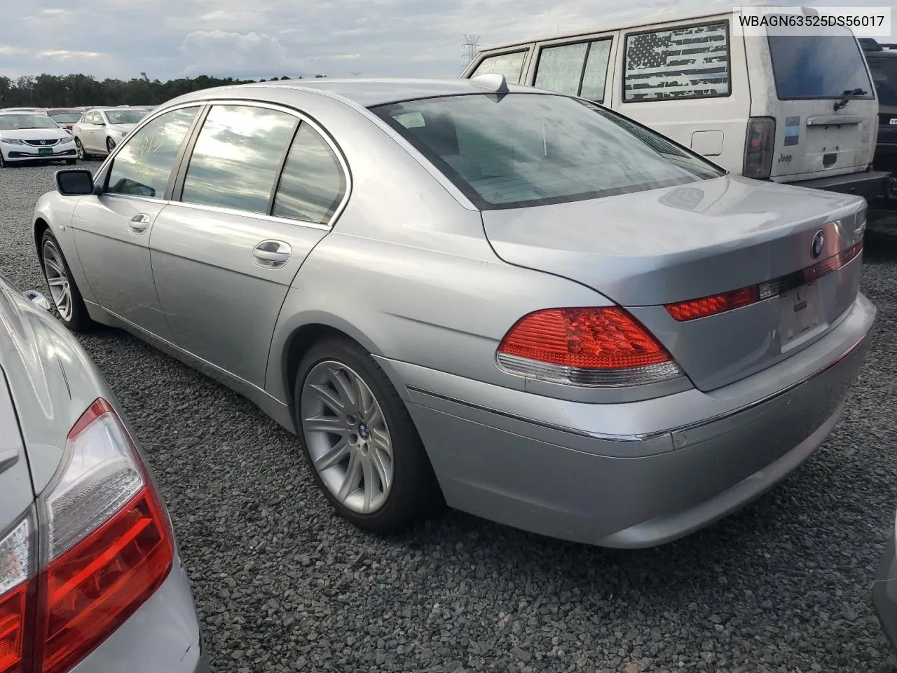 2005 BMW 745 Li VIN: WBAGN63525DS56017 Lot: 74666144