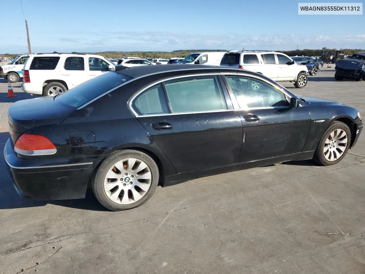 2005 BMW 760 Li VIN: WBAGN83555DK11312 Lot: 81321094