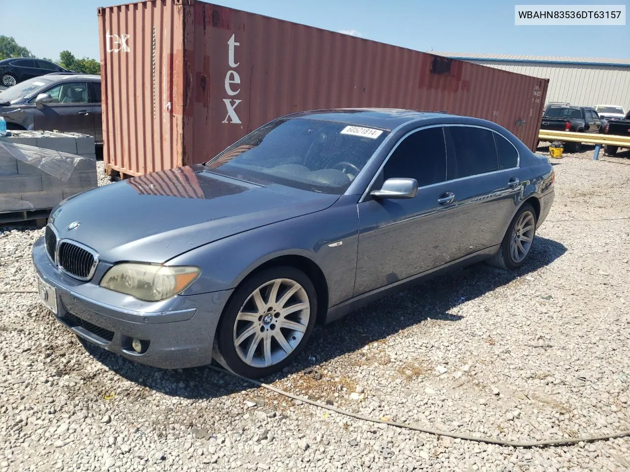 2006 BMW 750 Li VIN: WBAHN83536DT63157 Lot: 60521814