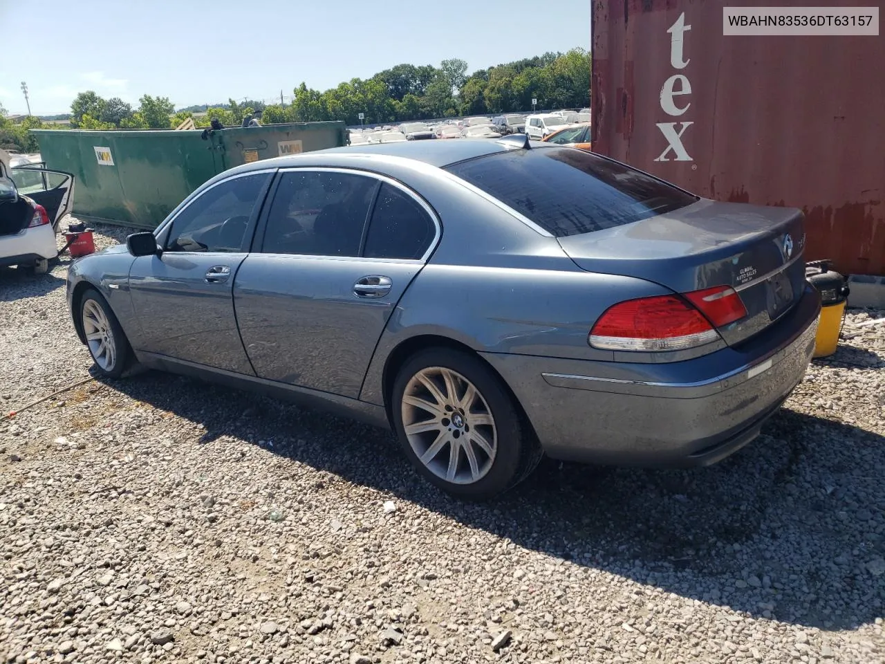 2006 BMW 750 Li VIN: WBAHN83536DT63157 Lot: 60521814