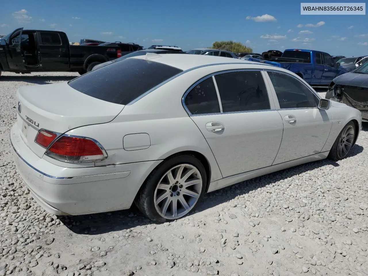 2006 BMW 750 Li VIN: WBAHN83566DT26345 Lot: 67479264