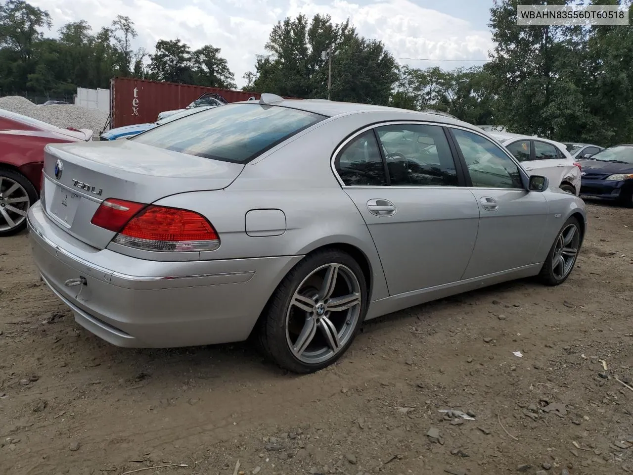 2006 BMW 750 Li VIN: WBAHN83556DT60518 Lot: 68883564