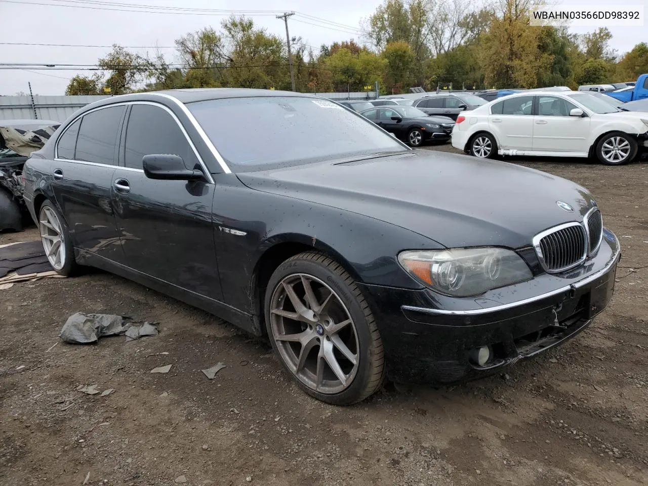 2006 BMW 760 Li VIN: WBAHN03566DD98392 Lot: 75042494