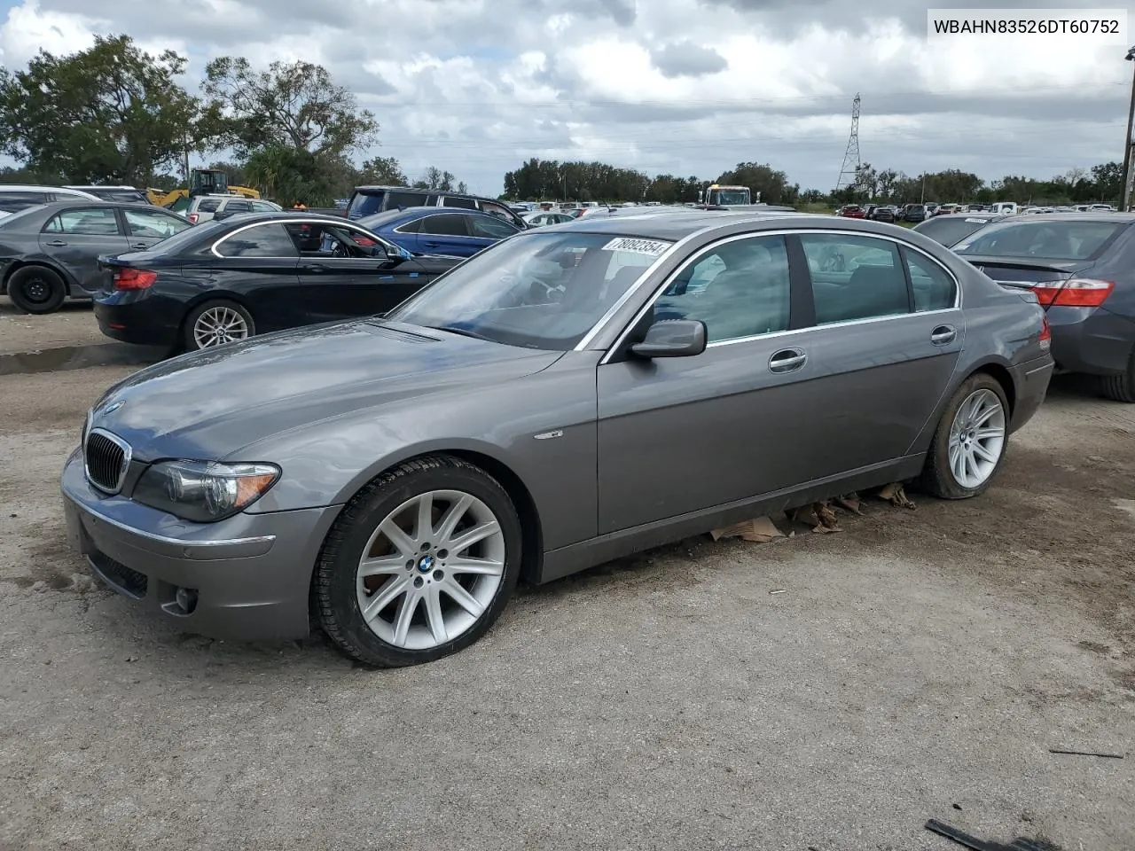 2006 BMW 750 Li VIN: WBAHN83526DT60752 Lot: 78092354