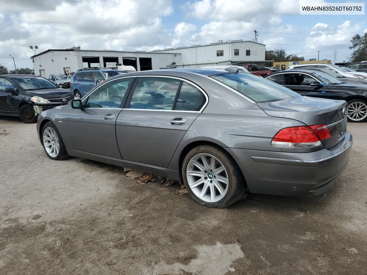 2006 BMW 750 Li VIN: WBAHN83526DT60752 Lot: 78092354