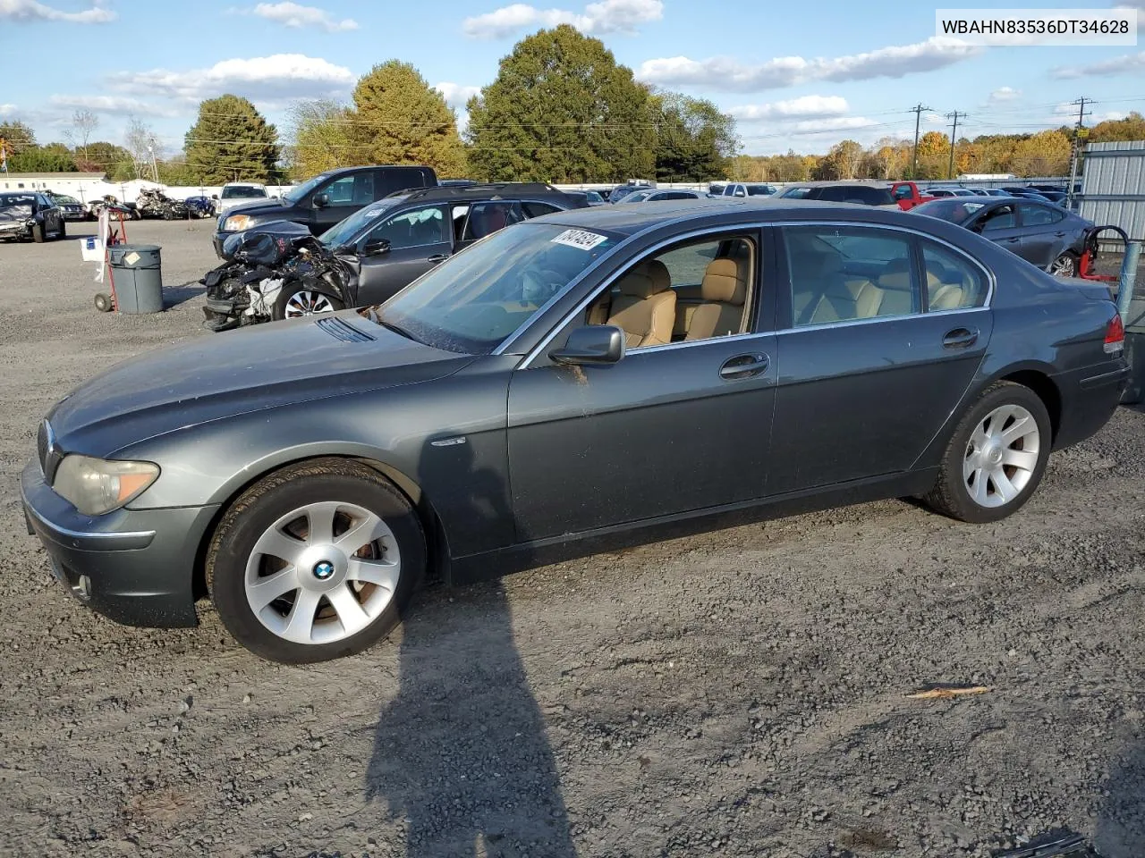 2006 BMW 750 Li VIN: WBAHN83536DT34628 Lot: 78474524