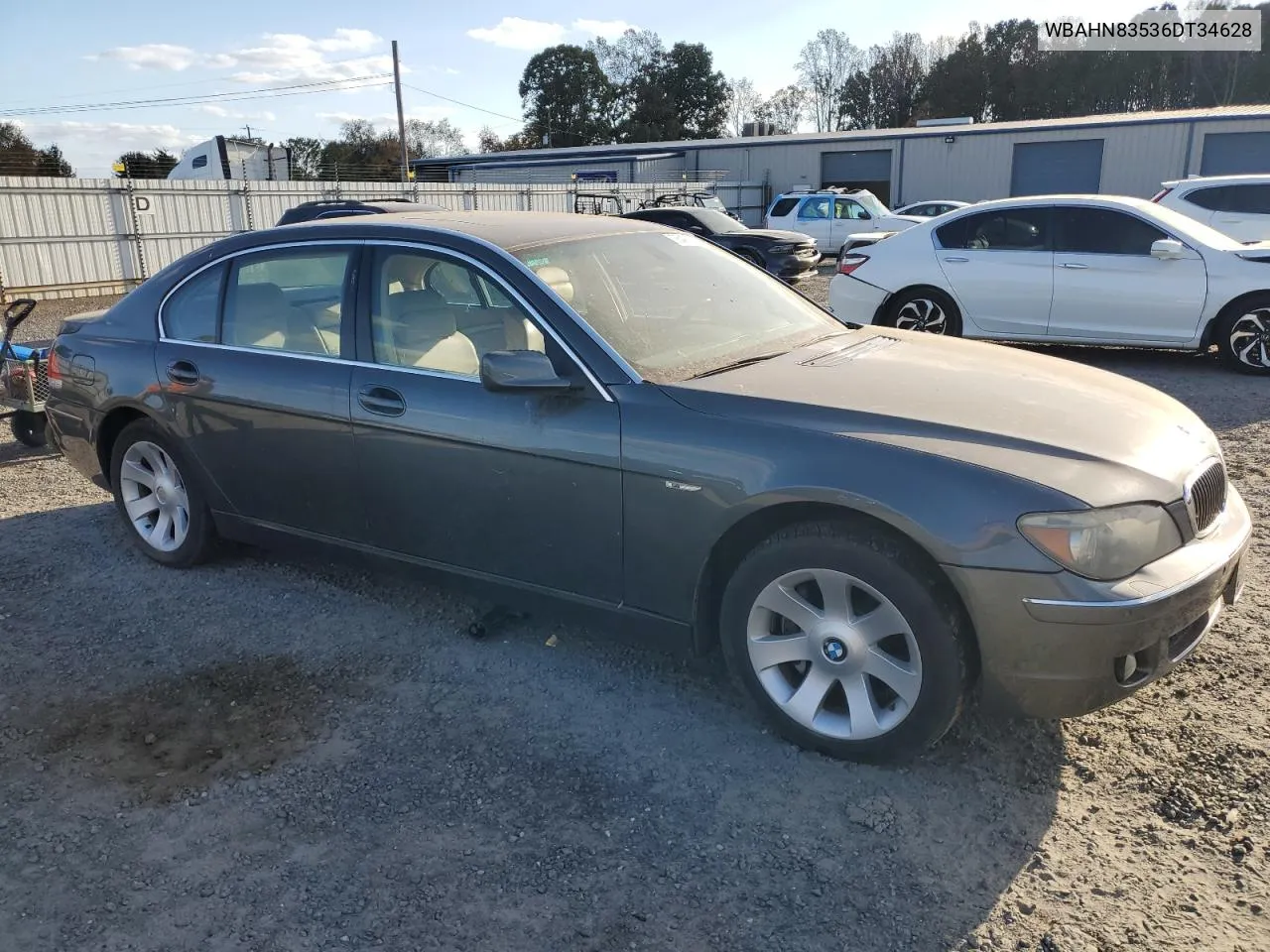 2006 BMW 750 Li VIN: WBAHN83536DT34628 Lot: 78474524