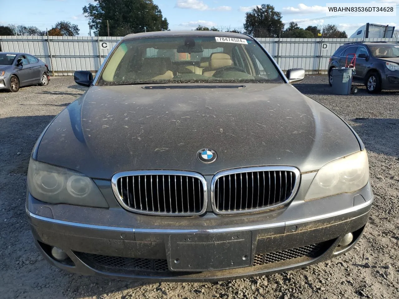 2006 BMW 750 Li VIN: WBAHN83536DT34628 Lot: 78474524