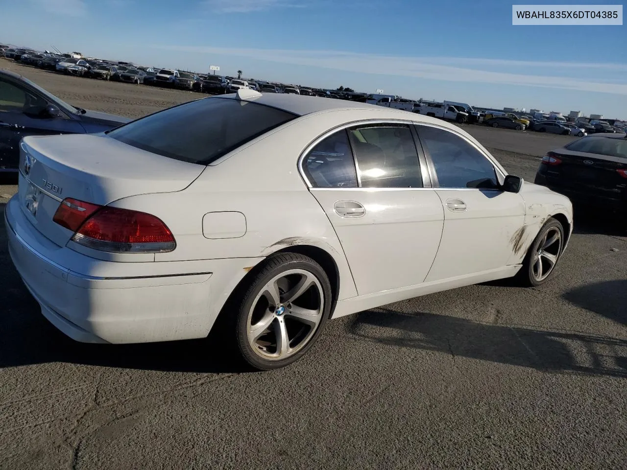 2006 BMW 750 I VIN: WBAHL835X6DT04385 Lot: 79204384