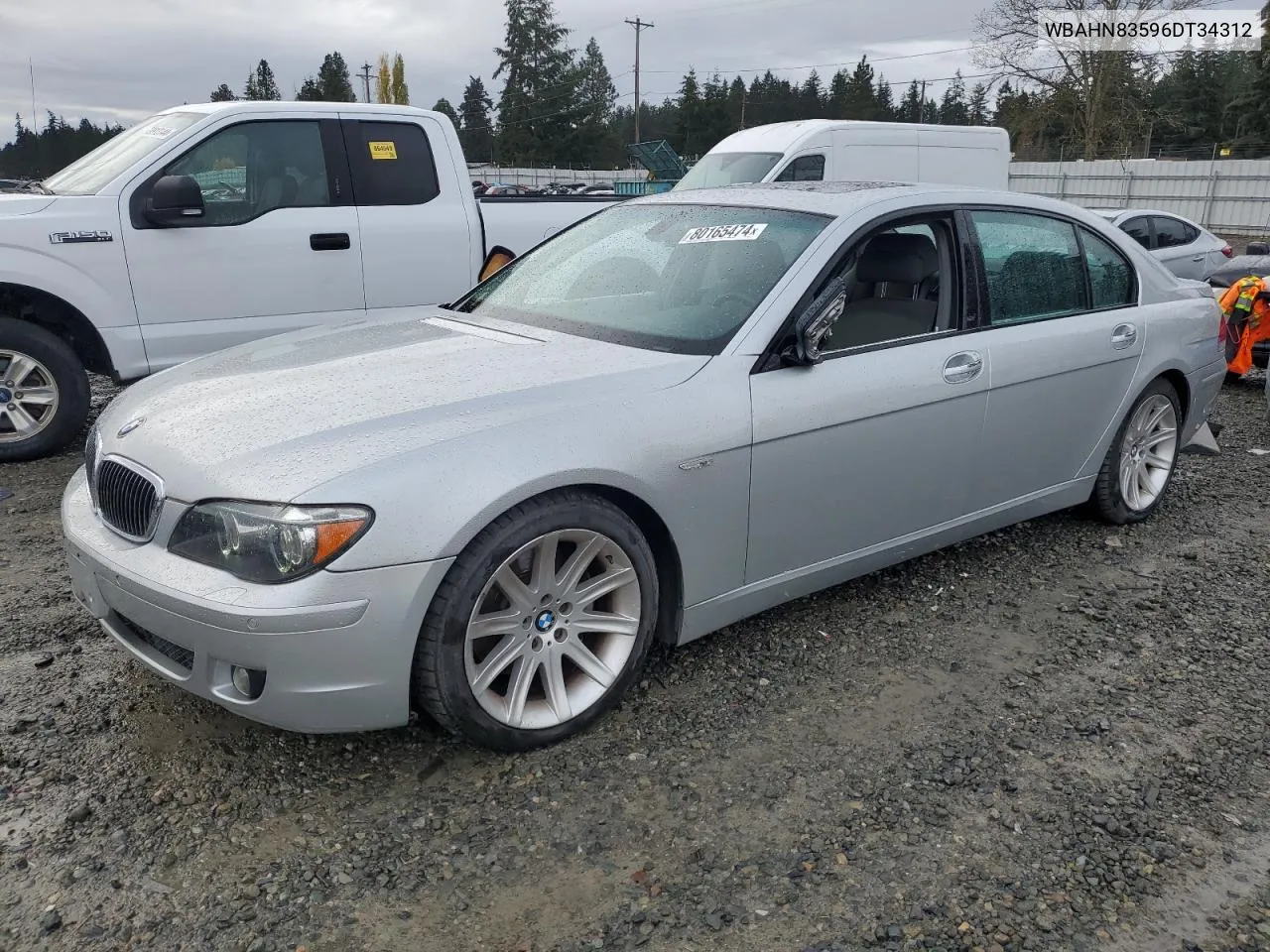 2006 BMW 750 Li VIN: WBAHN83596DT34312 Lot: 80165474