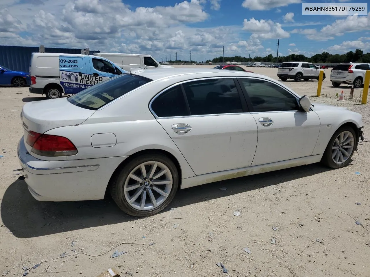 2007 BMW 750 VIN: WBAHN83517DT75289 Lot: 60864444