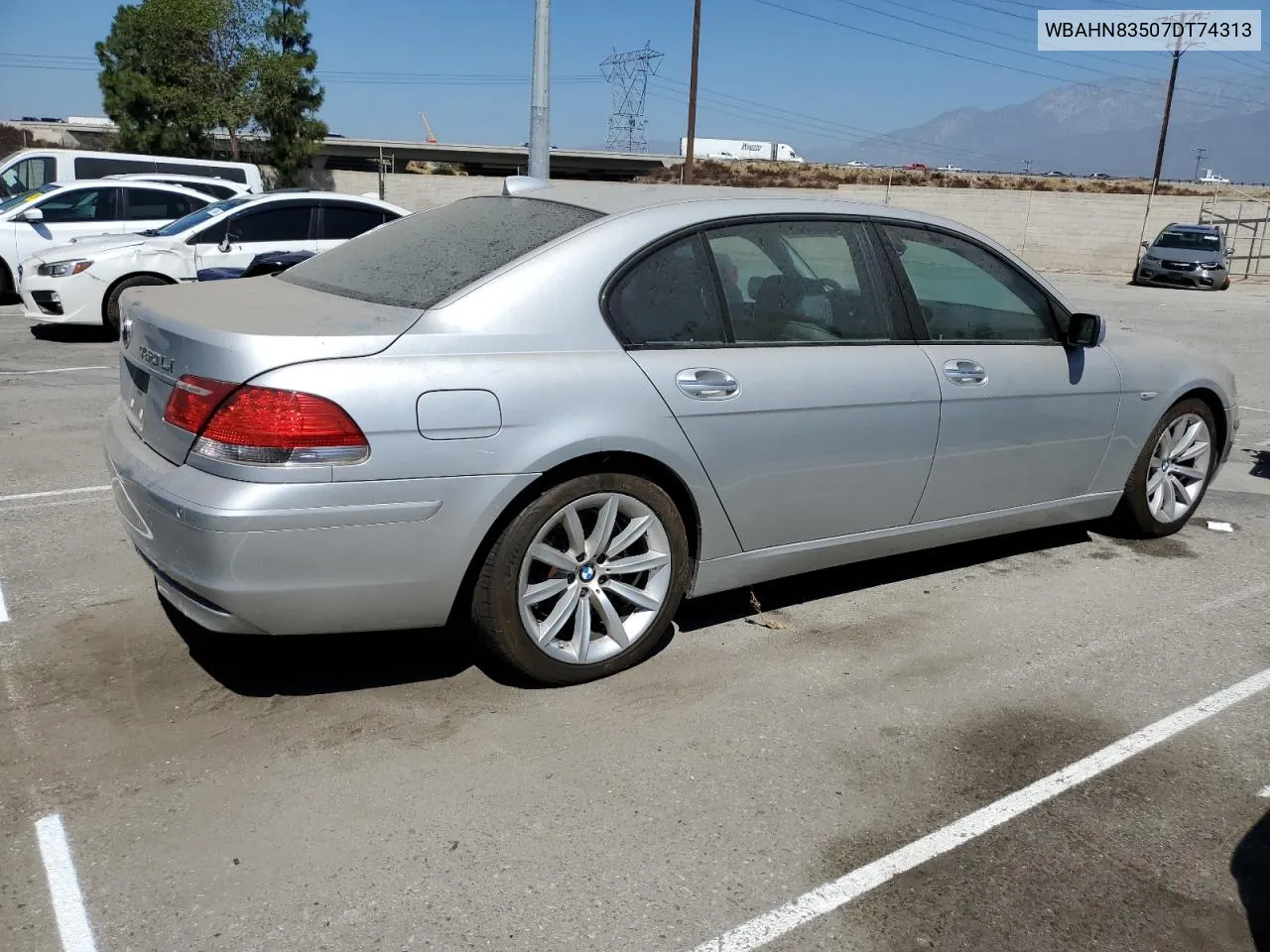 2007 BMW 750 VIN: WBAHN83507DT74313 Lot: 67606404