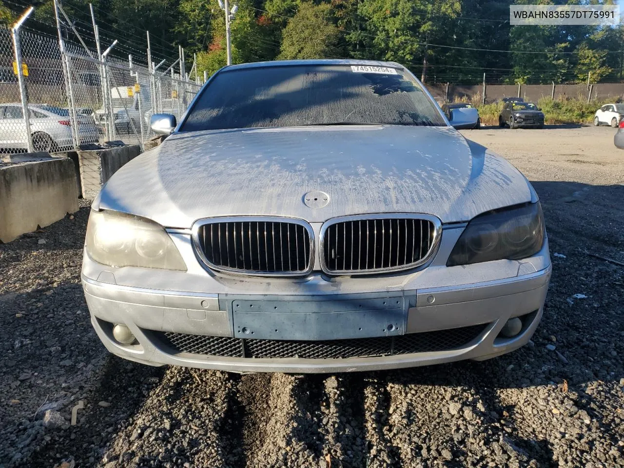 2007 BMW 750 VIN: WBAHN83557DT75991 Lot: 74515254