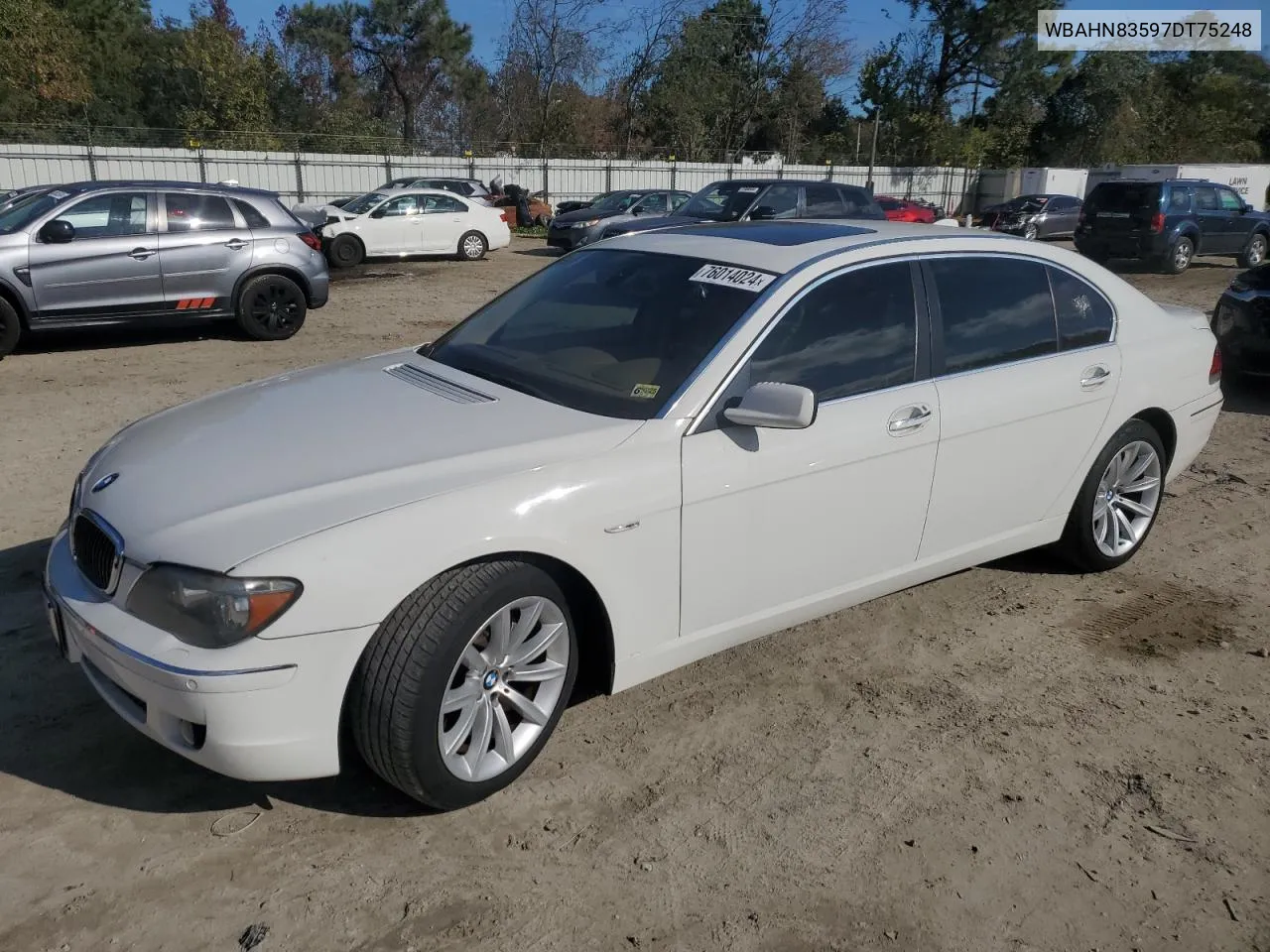 2007 BMW 750 VIN: WBAHN83597DT75248 Lot: 76014024