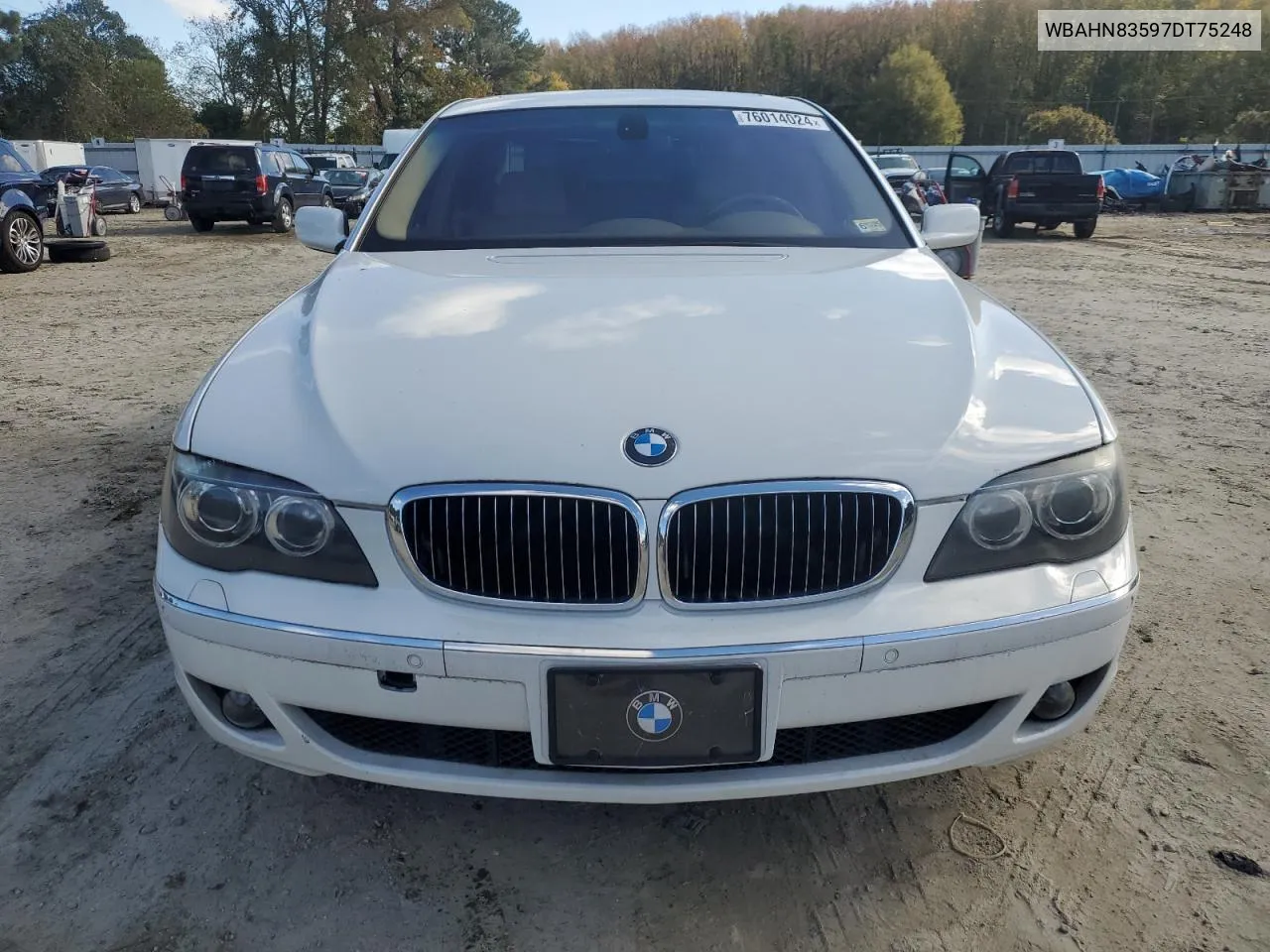 2007 BMW 750 VIN: WBAHN83597DT75248 Lot: 76014024