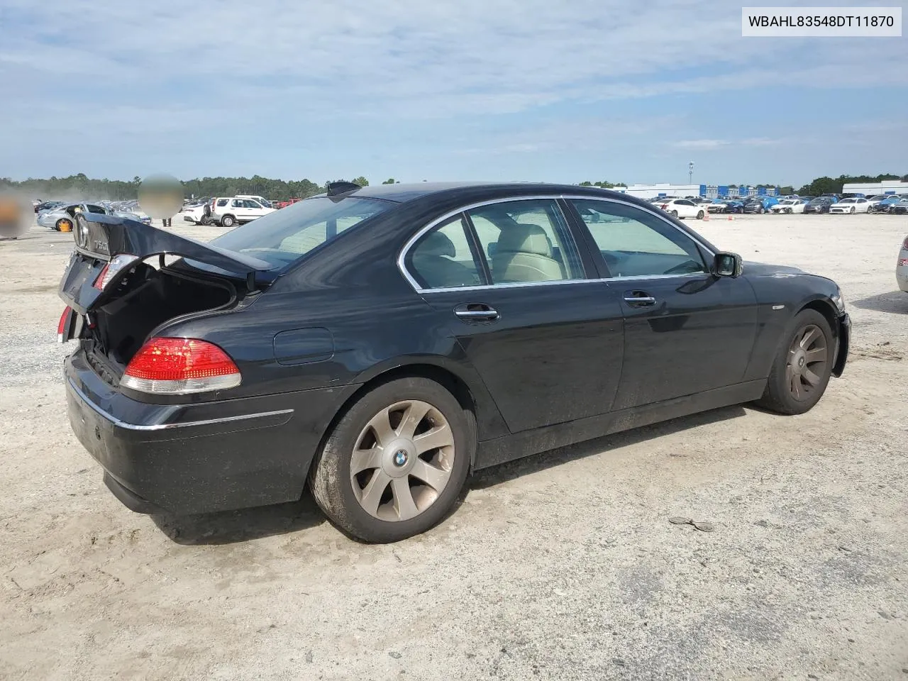 2008 BMW 750 I VIN: WBAHL83548DT11870 Lot: 73282444