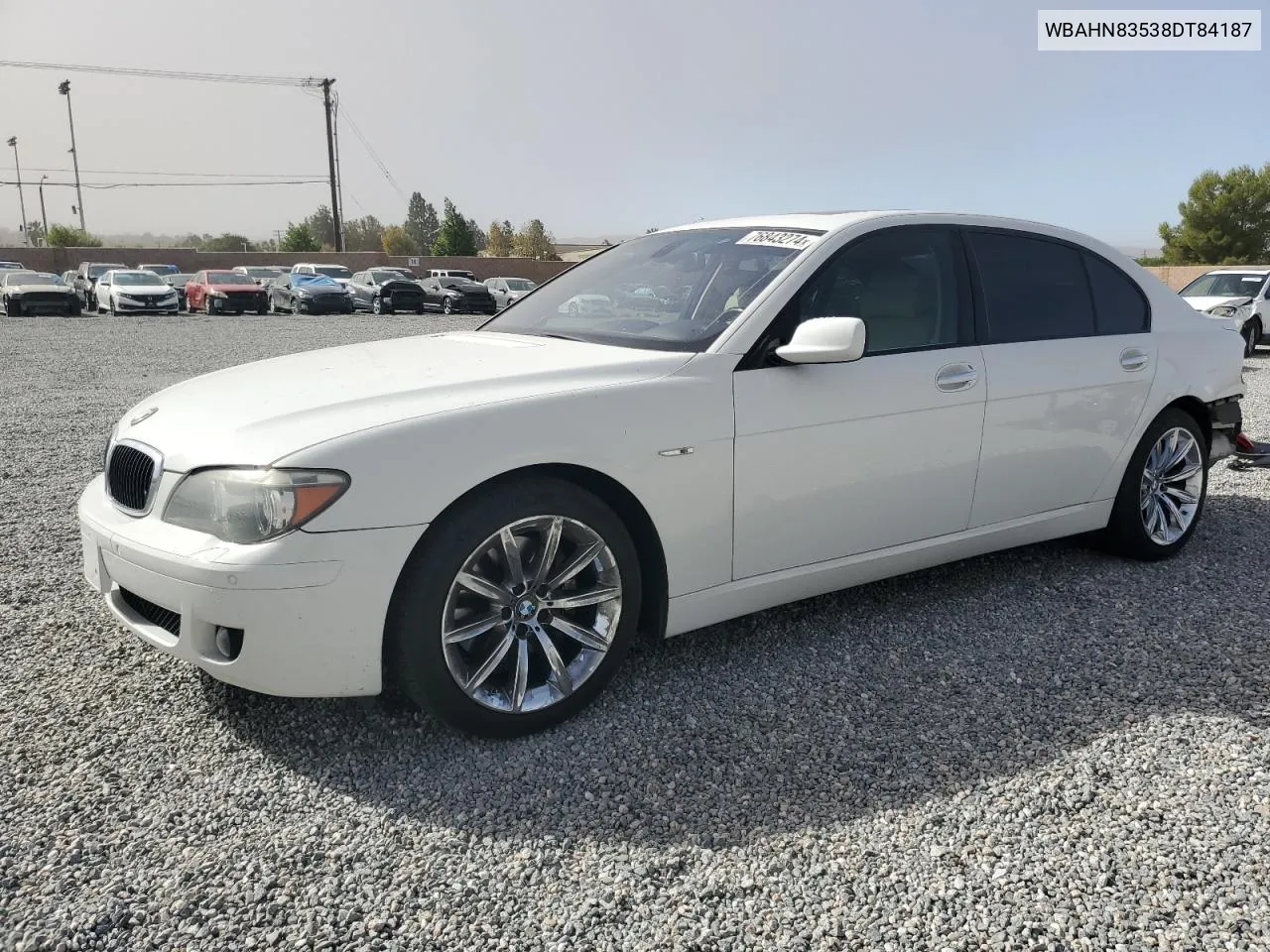 2008 BMW 750 Li VIN: WBAHN83538DT84187 Lot: 76843274