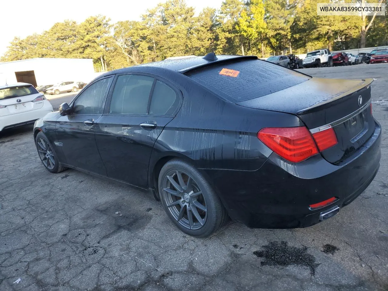 2009 BMW 750 I VIN: WBAKA83599CY33381 Lot: 75530264