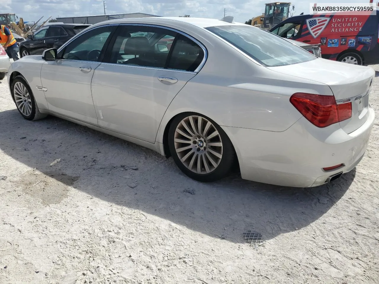 2009 BMW 750 Li VIN: WBAKB83589CY59595 Lot: 77601194