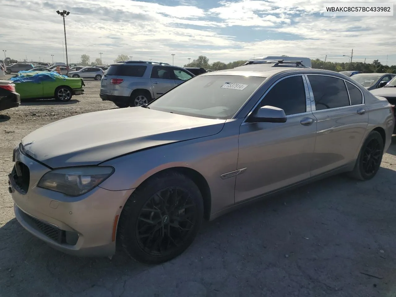 2011 BMW 750 Lxi VIN: WBAKC8C57BC433982 Lot: 71537914