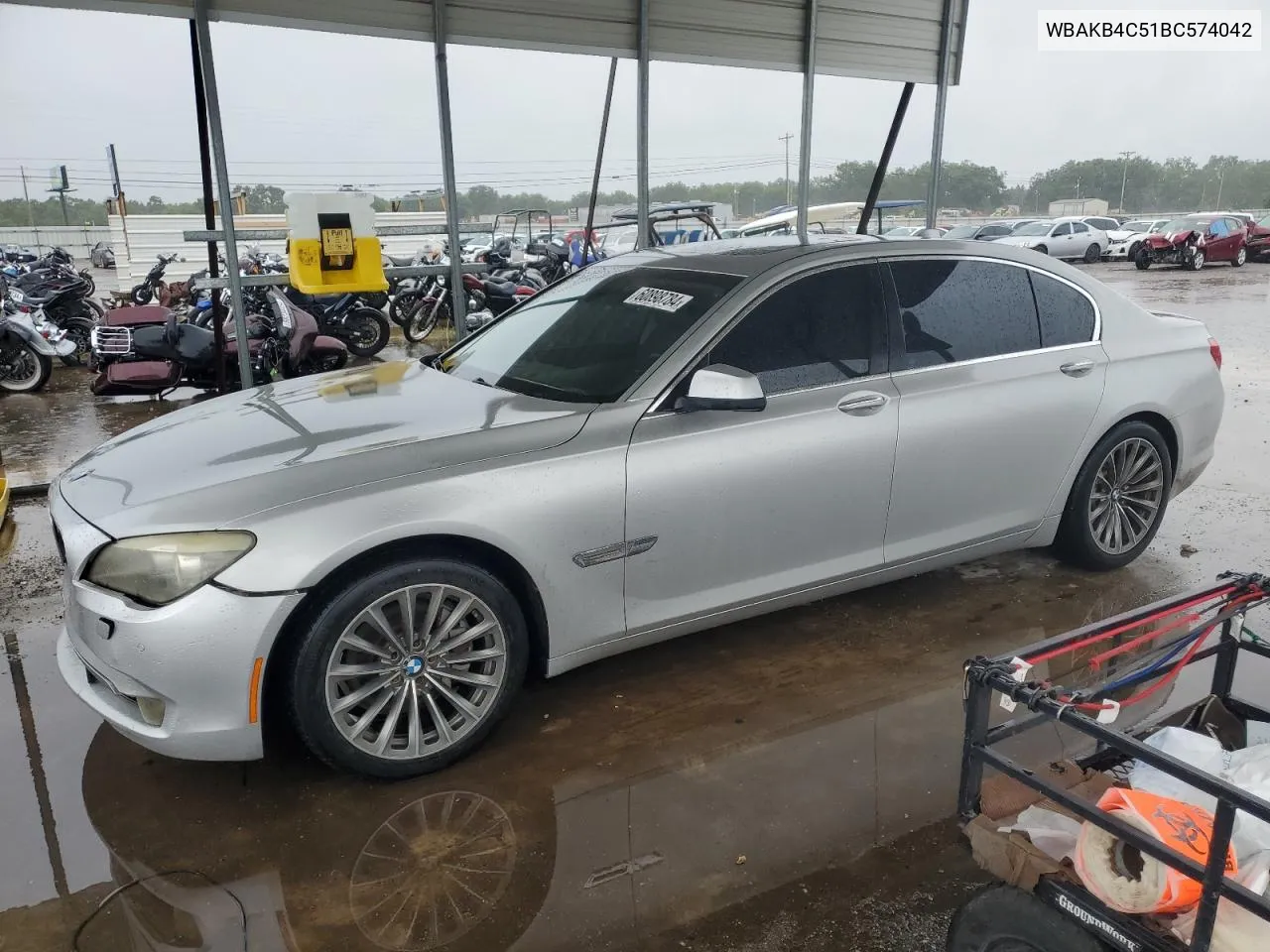 2011 BMW 740 Li VIN: WBAKB4C51BC574042 Lot: 74569224