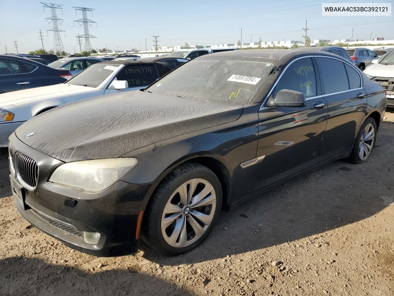 2011 BMW 740 I VIN: WBAKA4C53BC392121 Lot: 74597094